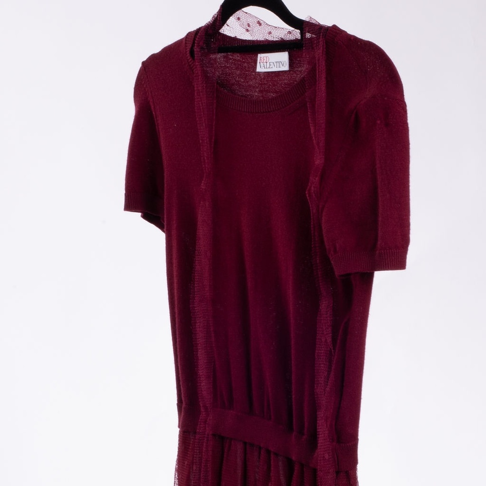 New Red Valentino Burgundy women's dress Size XS
